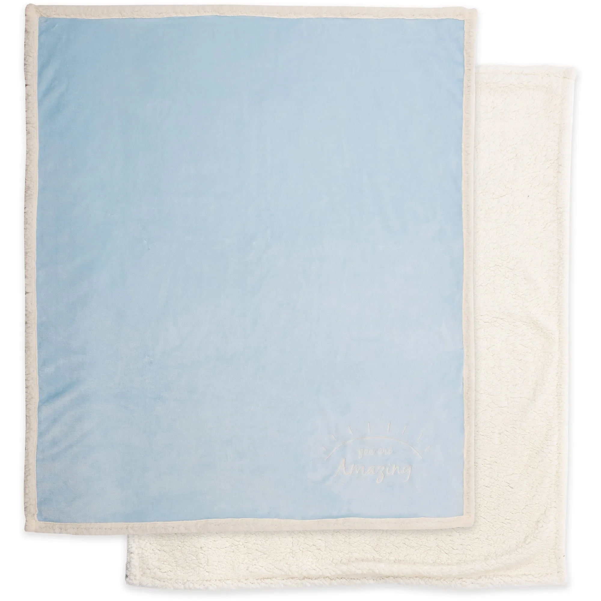 Amazing 42" x 50" Sherpa Lined, Royal Plush Blanket Gift Set