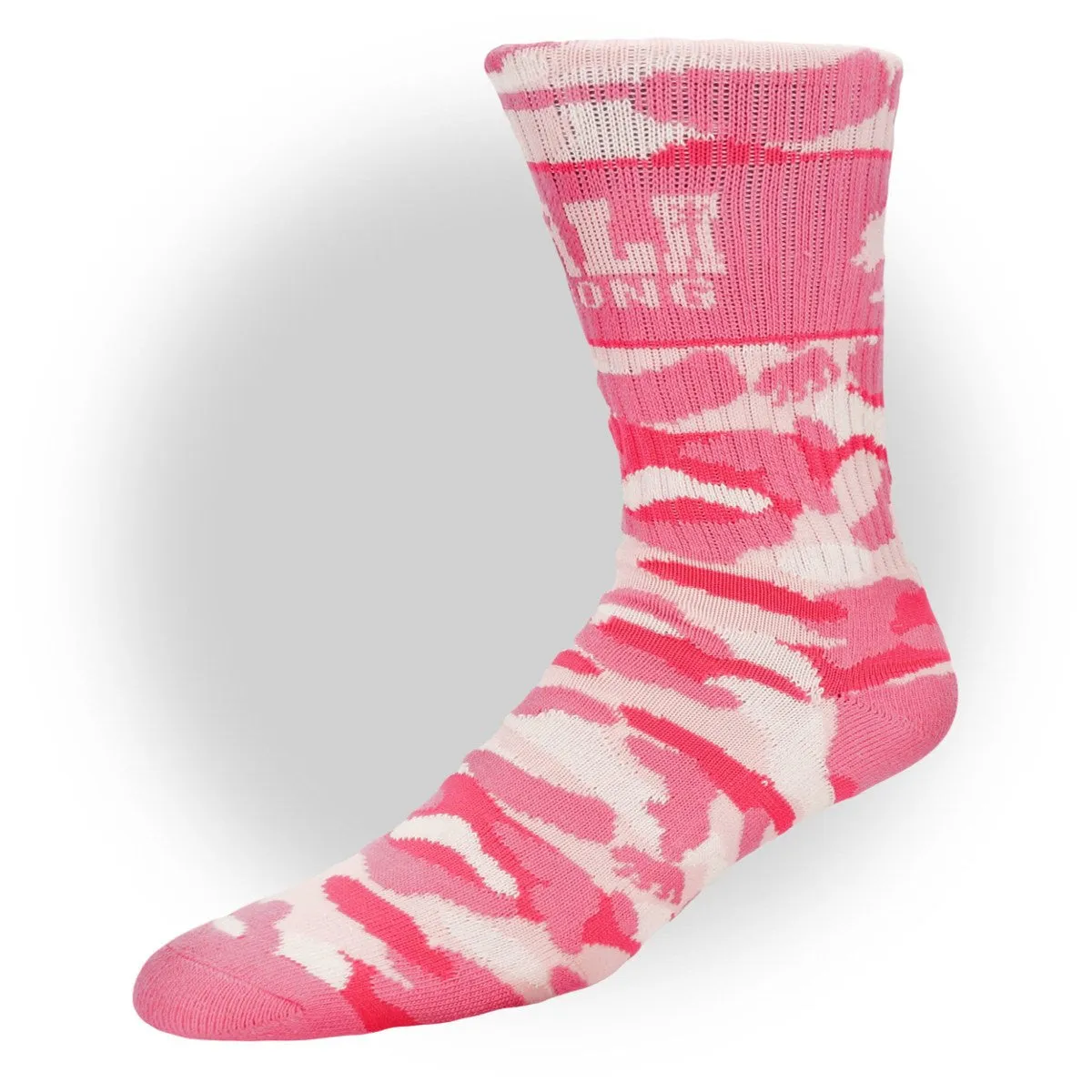 CALI Strong Urban Pink Camo Athletic Crew Socks
