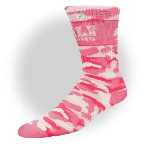 CALI Strong Urban Pink Camo Athletic Crew Socks