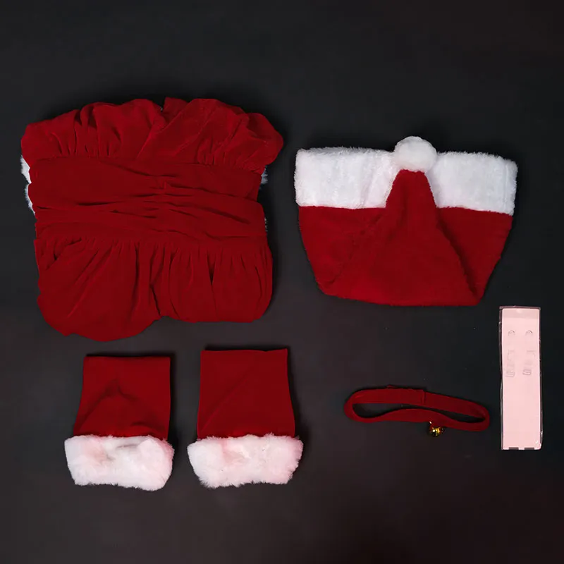 Christmas Soft Red Plush Gift Dress Cosplay