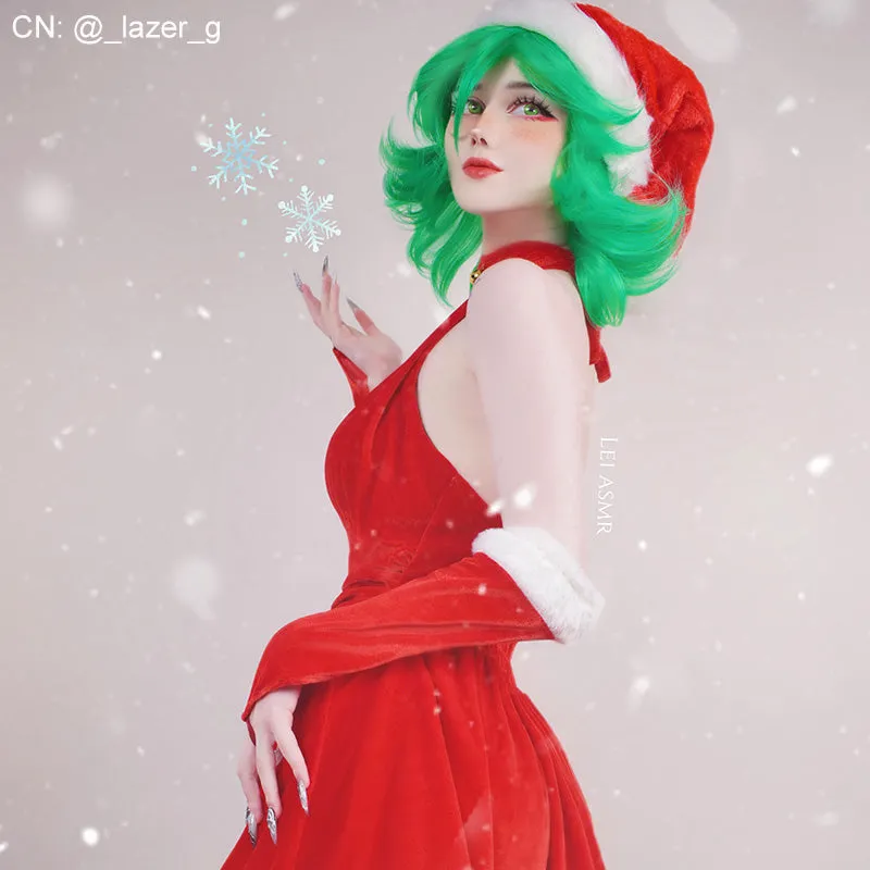 Christmas Soft Red Plush Gift Dress Cosplay