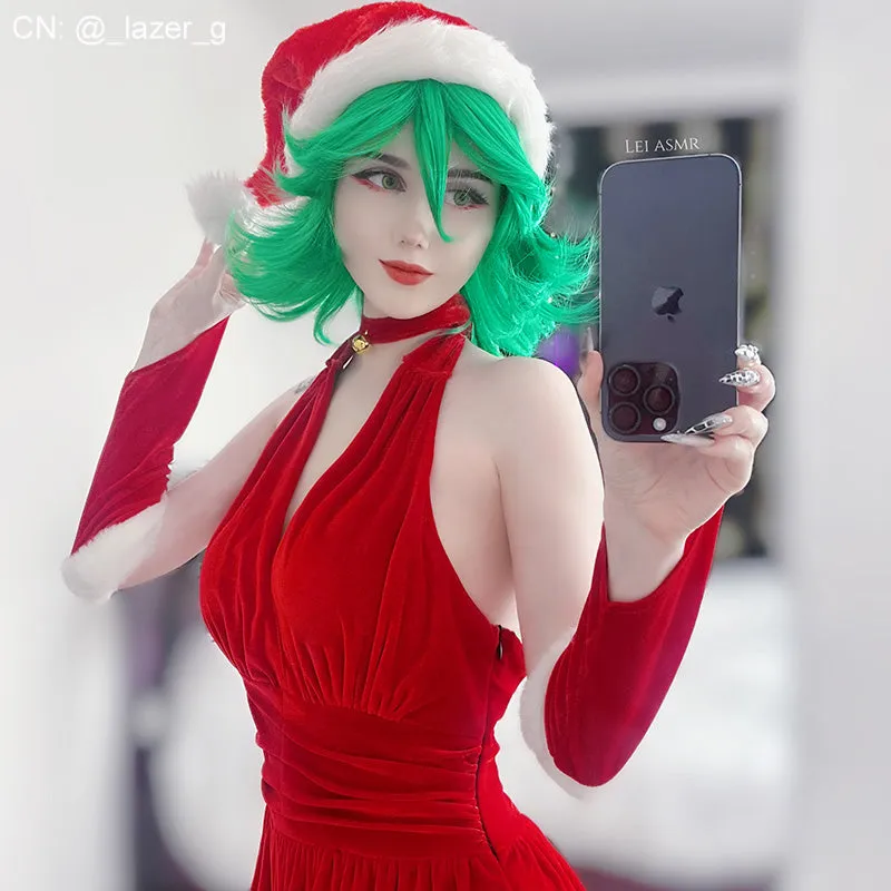 Christmas Soft Red Plush Gift Dress Cosplay