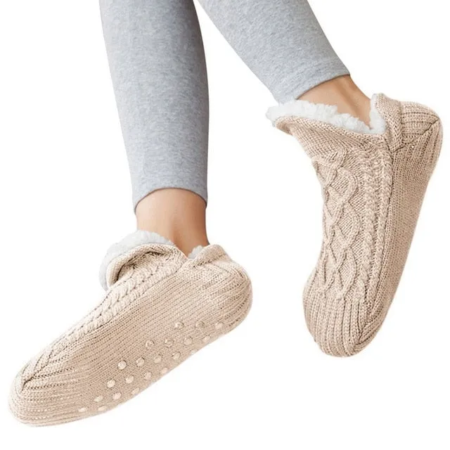 Cuzcare Thermal Socks Ultra Warm Non-Slip Yarn Fur Indoor Slipper Socks