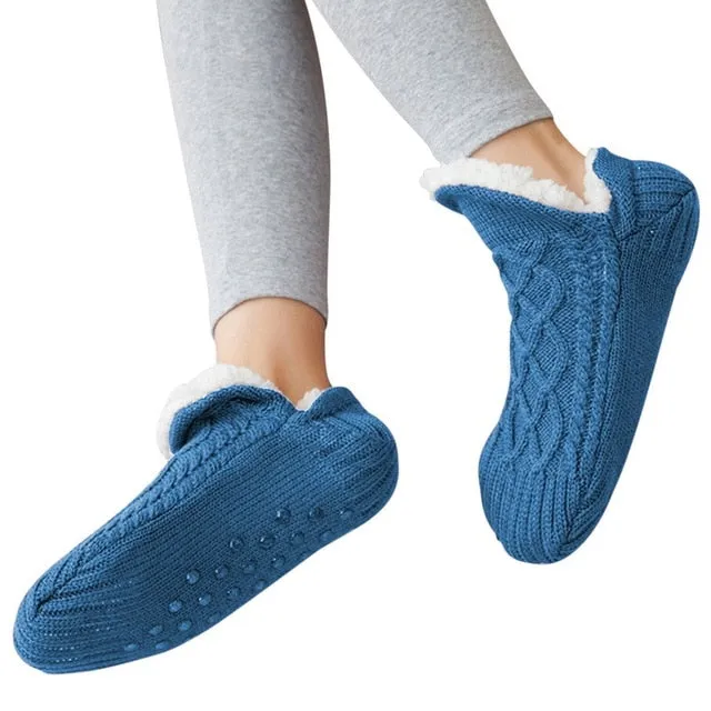 Cuzcare Thermal Socks Ultra Warm Non-Slip Yarn Fur Indoor Slipper Socks
