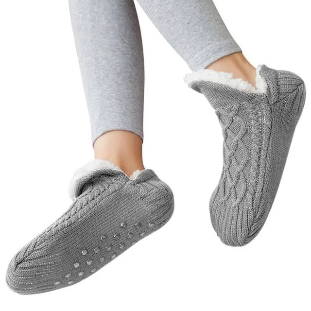 Cuzcare Thermal Socks Ultra Warm Non-Slip Yarn Fur Indoor Slipper Socks