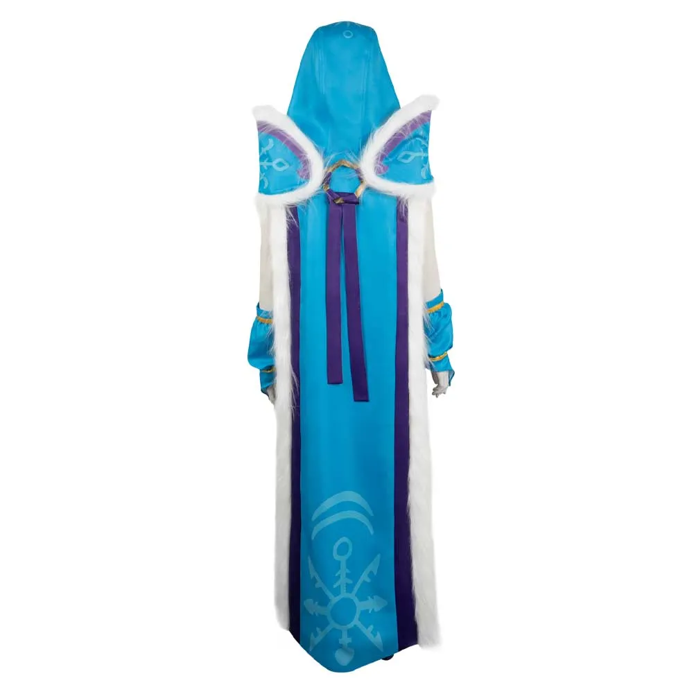 Dota 2 Crystal Maiden Women Blue Outfit Party Carnival Halloween Cosplay Costume