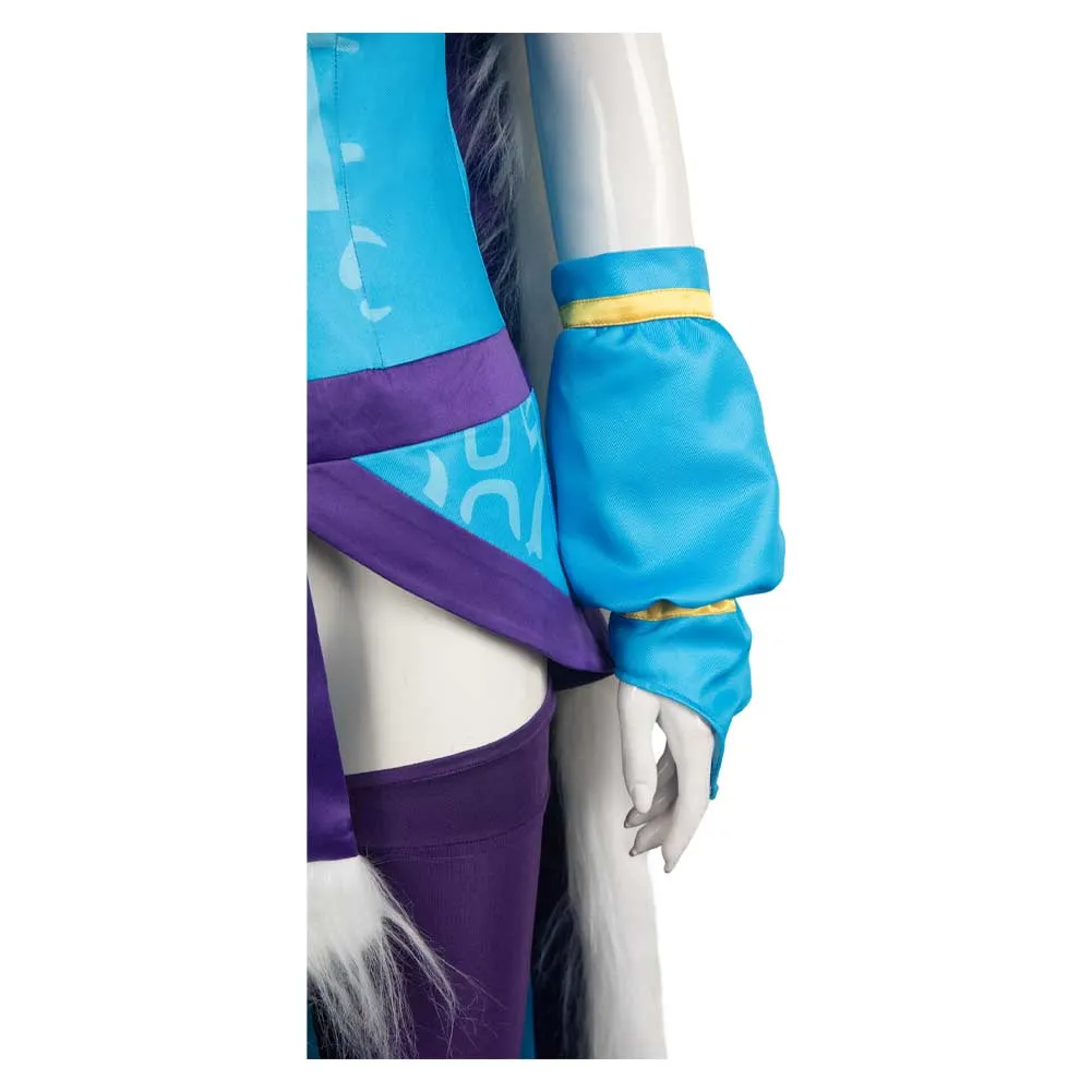 Dota 2 Crystal Maiden Women Blue Outfit Party Carnival Halloween Cosplay Costume