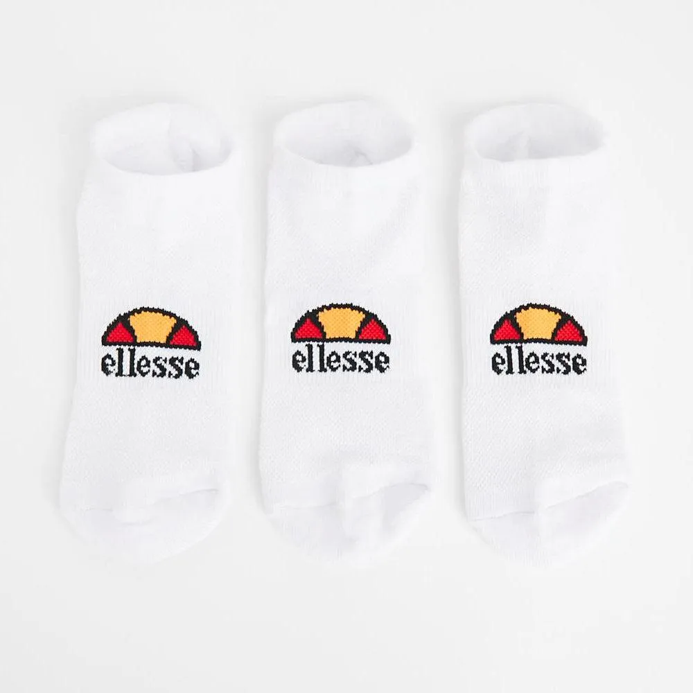 Ellesse Rebi 3 Pack Trainer Liner Socks White