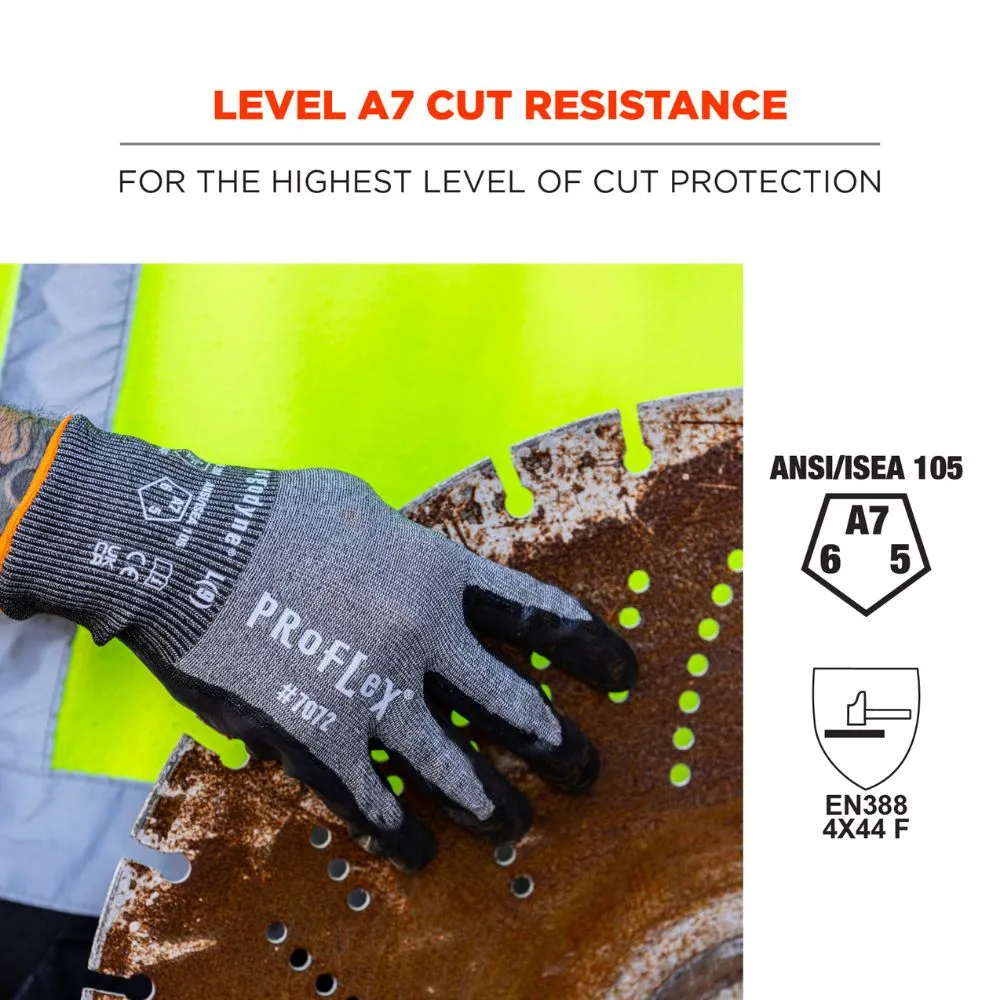 Ergodyne 10303 #7072 12-pair M Gray ANSI A7 Nitrile Coated CR Gloves