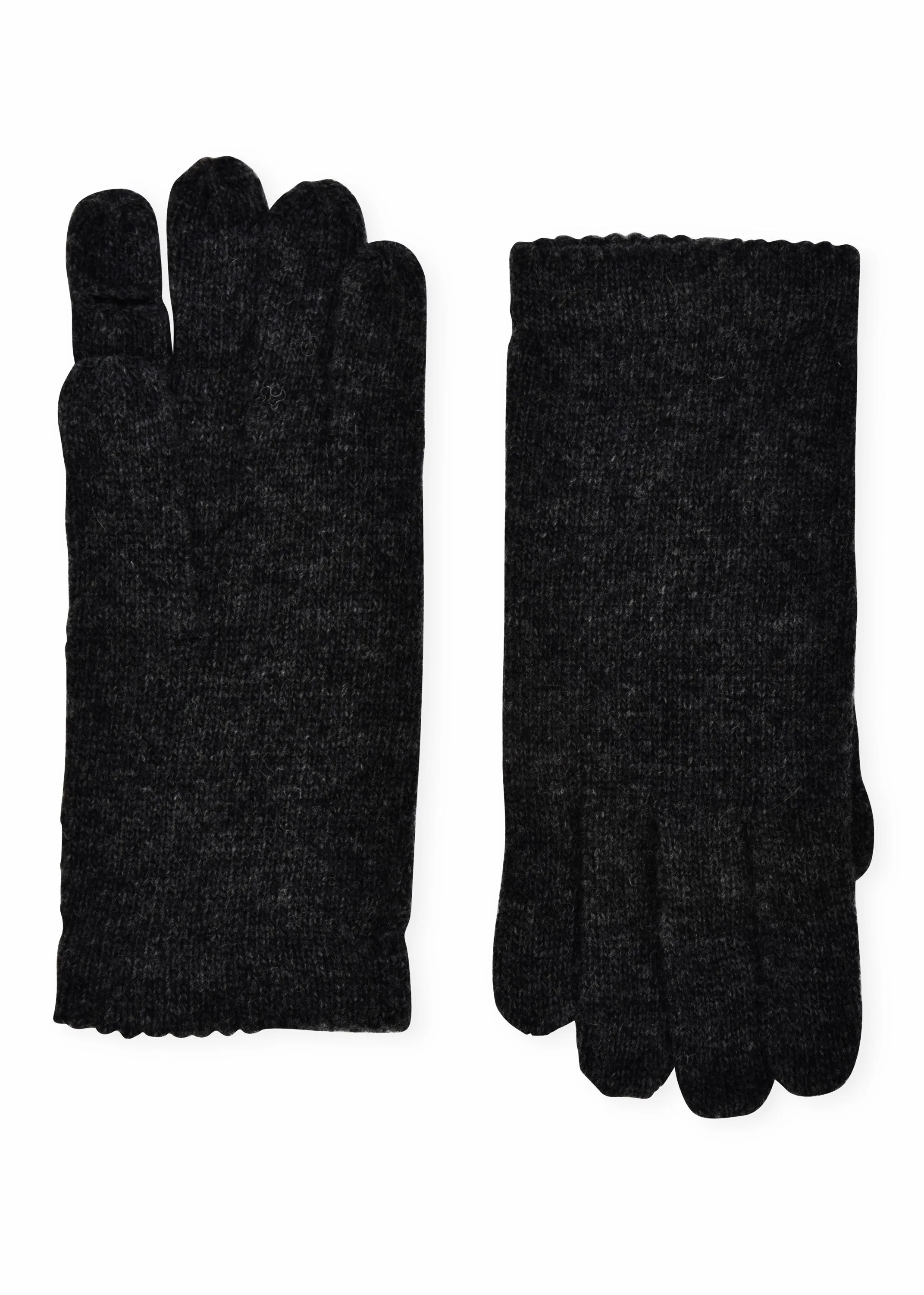 Gray Classic Knit Texting Gloves
