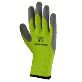 High Vis Winter Work Gloves Green Large - Case of 12