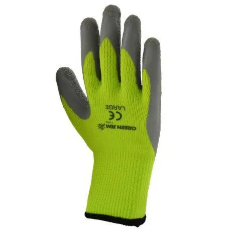 High Vis Winter Work Gloves Green Large - Case of 12