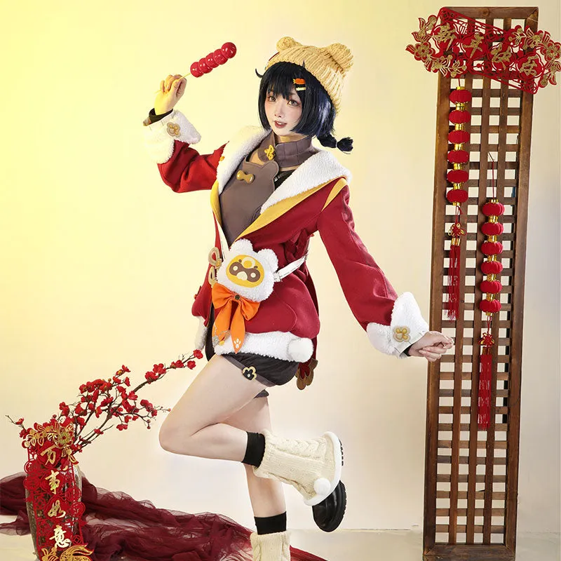 【IN-STOCK】Genshin Impact New Year's Cheer Xiangling Cosplay Costume