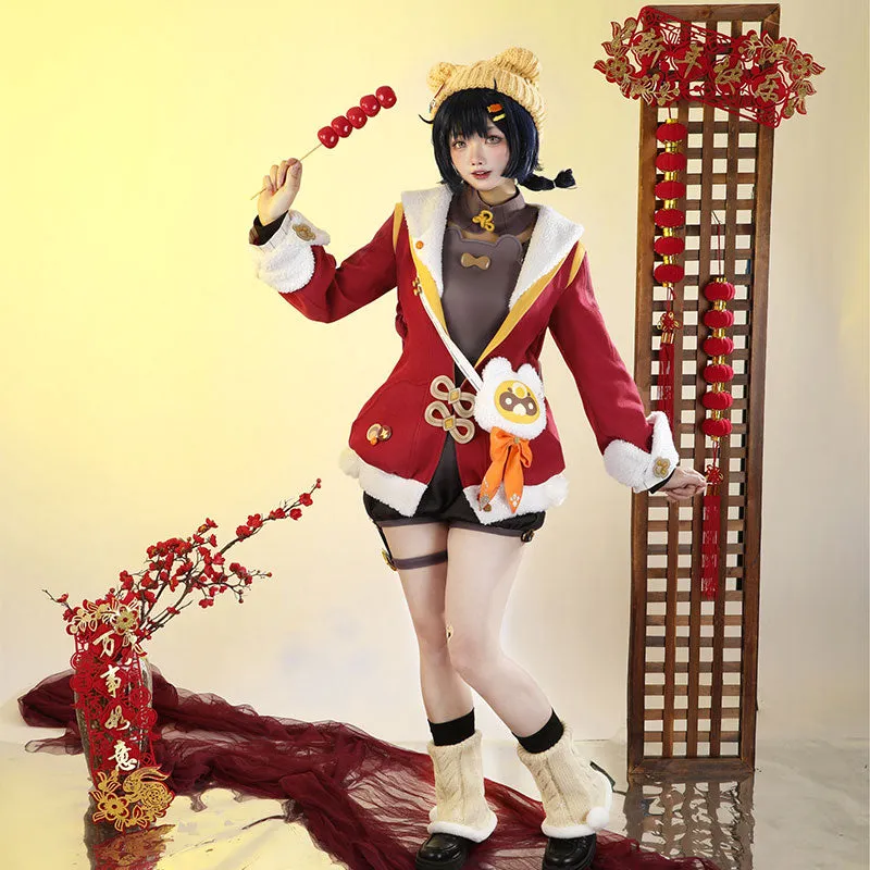 【IN-STOCK】Genshin Impact New Year's Cheer Xiangling Cosplay Costume