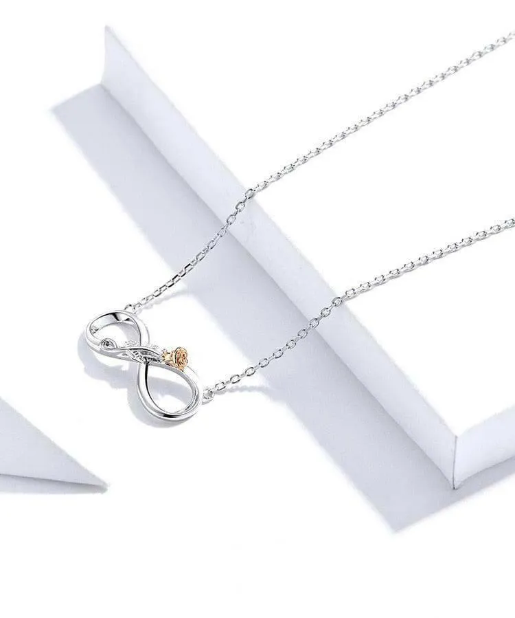 Infinity Love Rose Neckalce - Hannaca