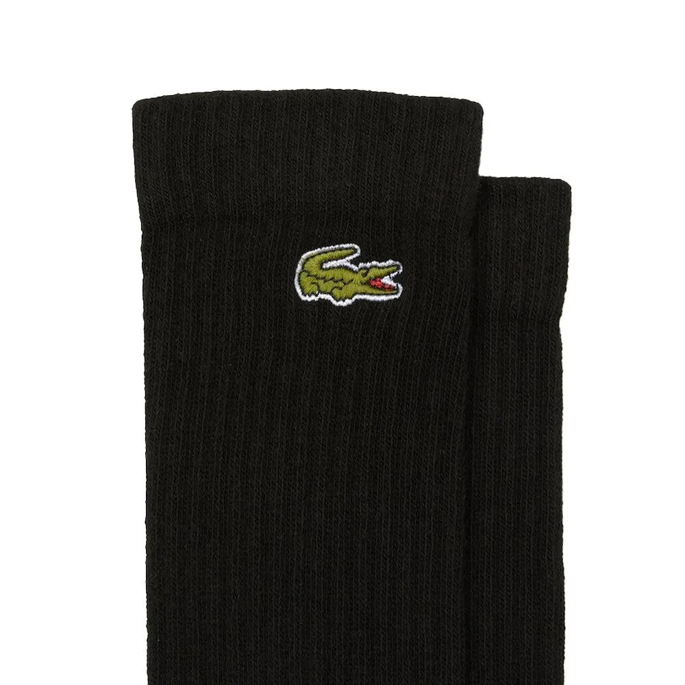 Lacoste Sport 3 Pack High Cut Socks Black/Black/Black