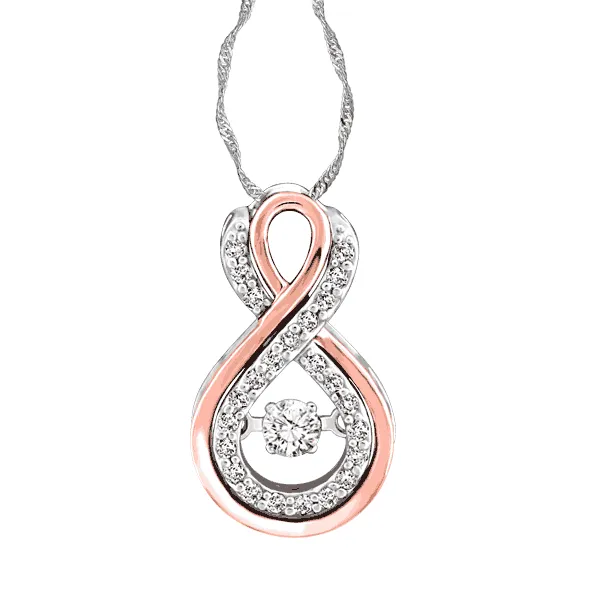 Luminance Rose and White Gold Diamond Pendant