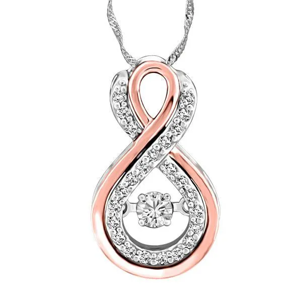 Luminance Rose and White Gold Diamond Pendant