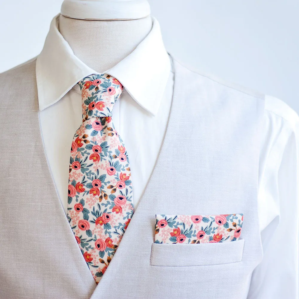 Men's Pocket Square / Rosa In Peach