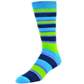 Metro Turquoise Stripe Socks (Men's)