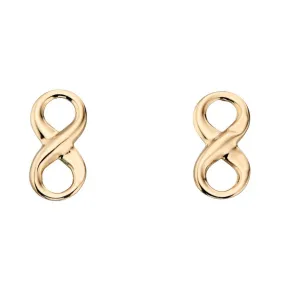 MILENA 9ct Yellow Gold Infinity Stud Earrings