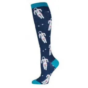 Navy Astronaut Knee High Socks (Women's)