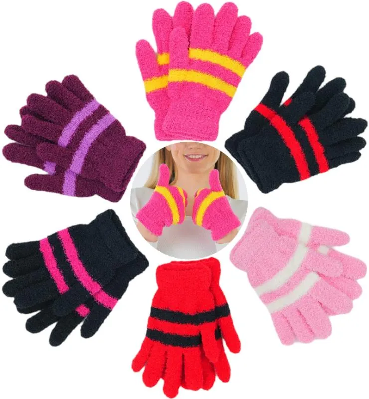 Pack of 6 Assorted Plush Magic Gloves - One Size
