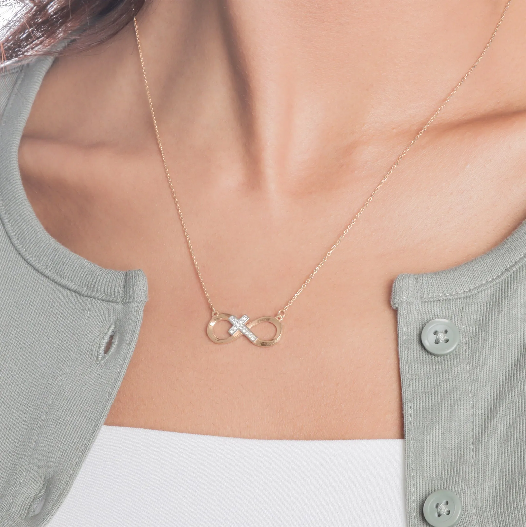 "The Everlasting" Infinity Cross Necklace