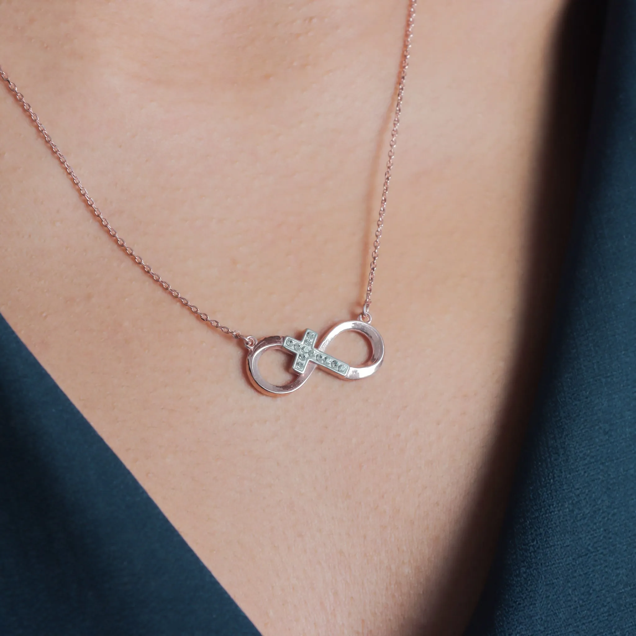 "The Everlasting" Infinity Cross Necklace