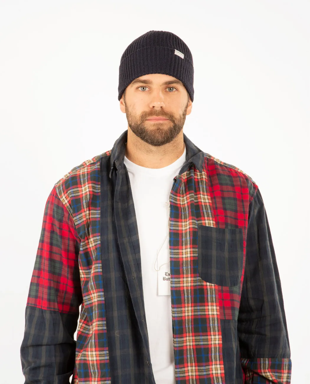 Ribbed Beanie Dark Blue