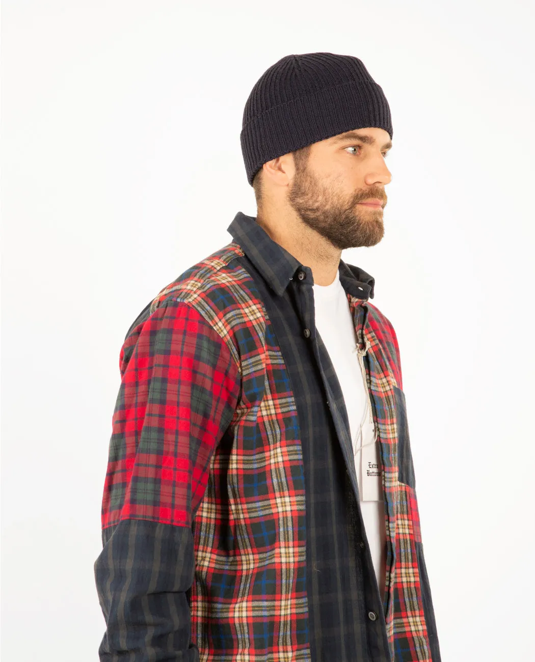 Ribbed Beanie Dark Blue