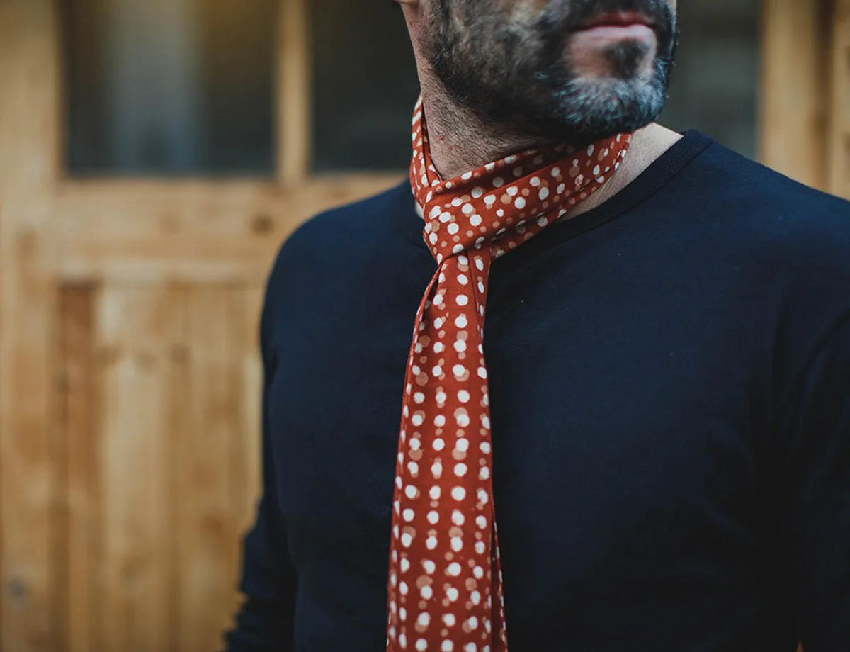 Rust Dot Japanese Style scarf