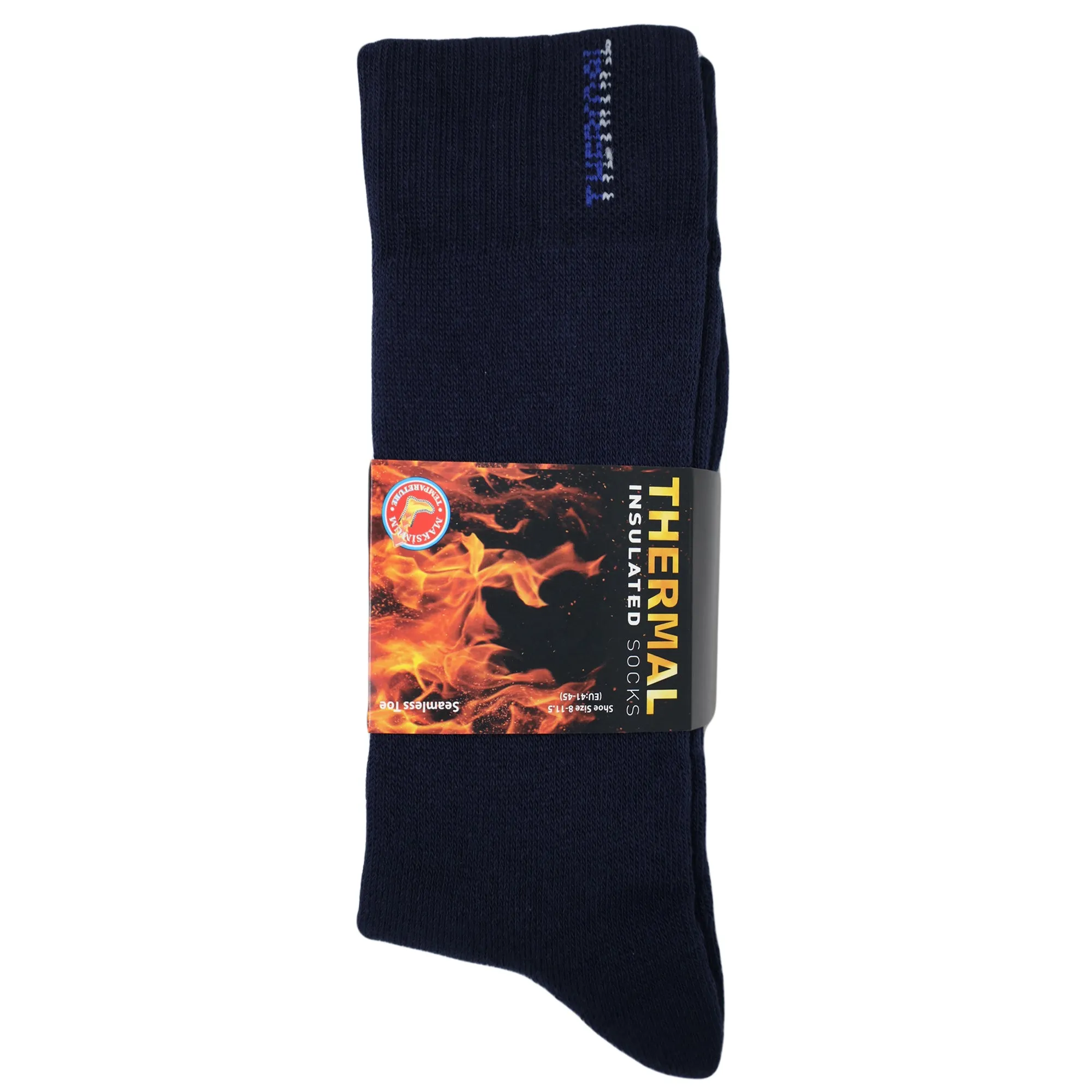 Thermal Insulated Socks for Men Seamless Toe Reinforced Heel Size 8-11.5 - 1 Pair