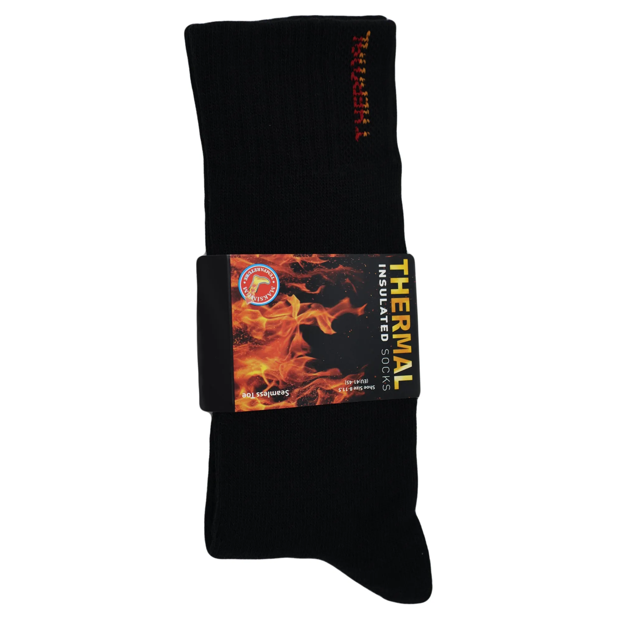 Thermal Insulated Socks for Men Seamless Toe Reinforced Heel Size 8-11.5 - 1 Pair