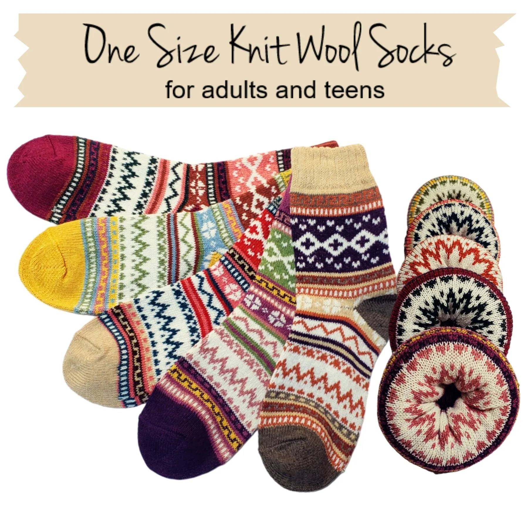 Wool socks gift box - Fall themed donut socks